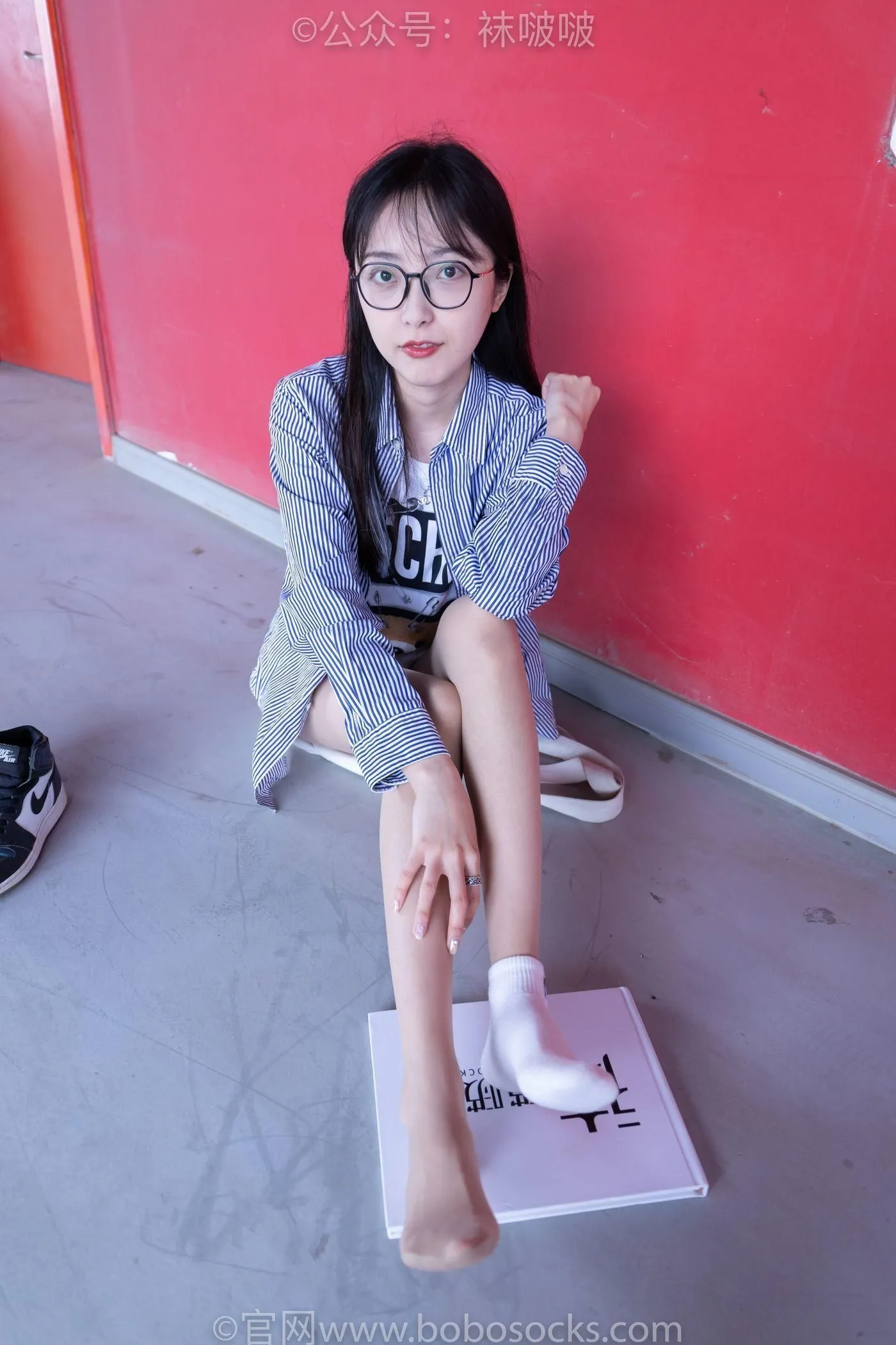 [BoBoSocks袜啵啵]NO.011 稚予-AJ、白色短棉袜、肉丝 [139P]插图